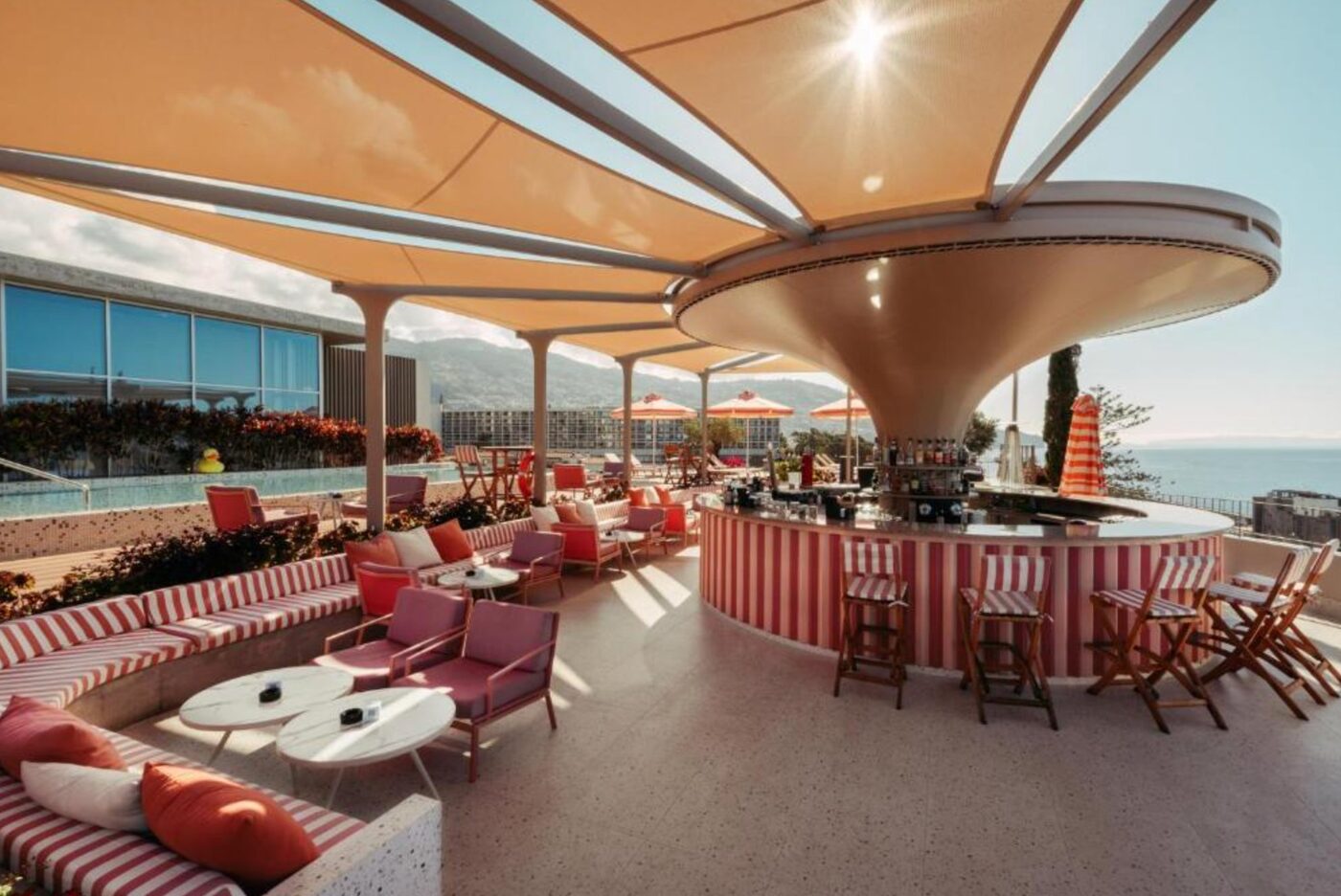 Rooftop bar and pool at NEXT, overlooking Funchal and the Atlantic